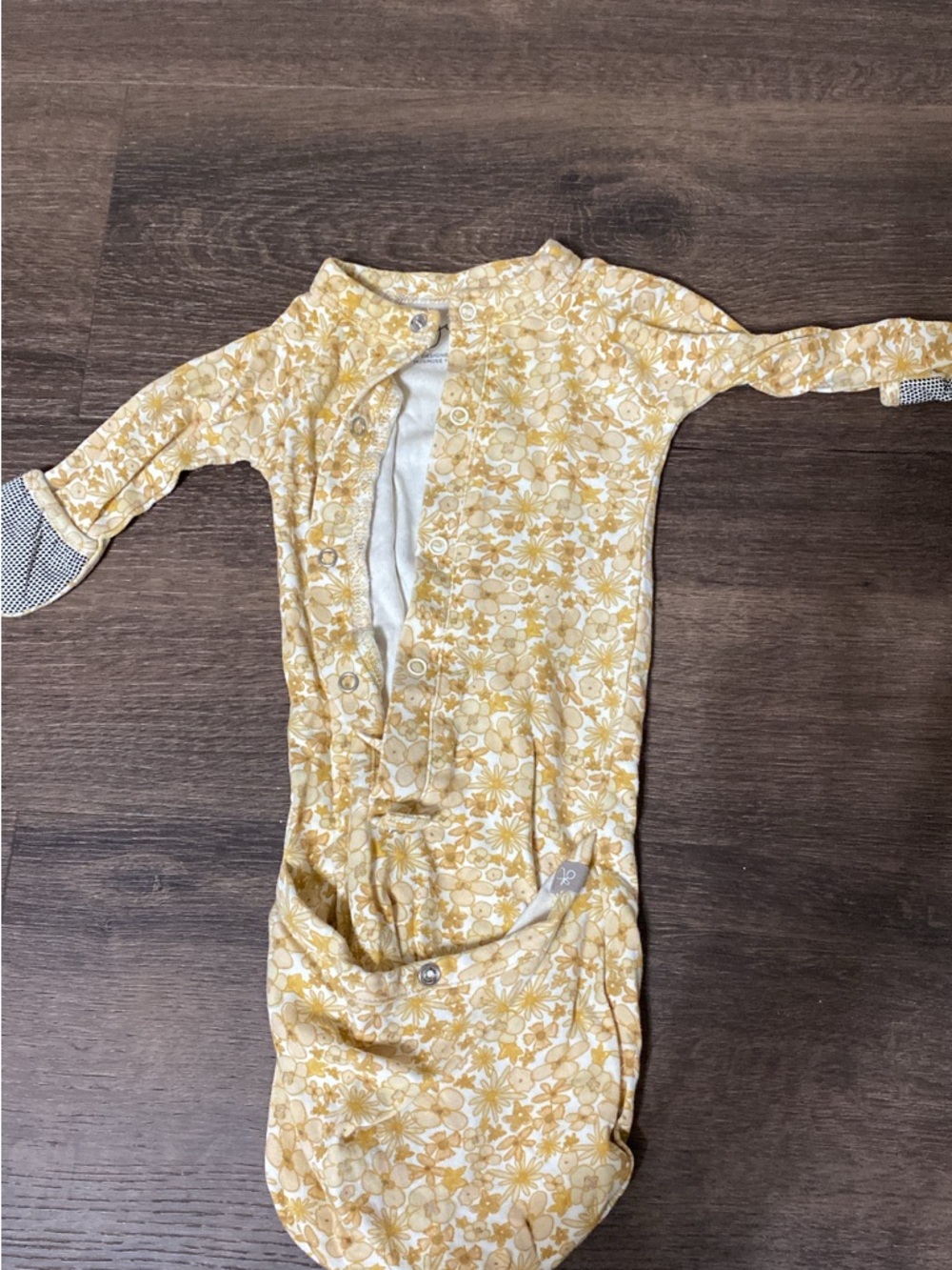 Goumi Girls' Yellow Floral Sleep Sack Nightgown